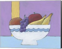 White Fruit Bowl I Fine Art Print