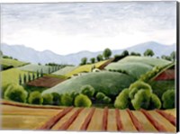 Tuscan Valley Sketch III Fine Art Print