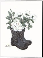 Rain Boot Peonies Fine Art Print