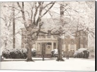 Winter Home at Christmas Fine Art Print