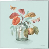 Autumn in Nature 05 on Aqua Fine Art Print