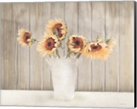 Country Sunflower Vase Fine Art Print