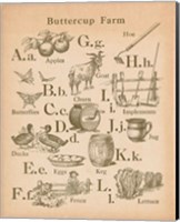 Vintage Alphabet I Fine Art Print