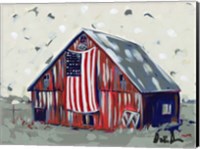 Farm Pop Barn I-Flag Fine Art Print