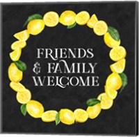 Live with Zest wreath sentiment III-Friends & Family Fine Art Print