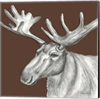 Watercolor Pencil Forest color I-Moose Fine Art Print