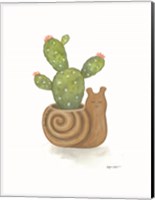 Snail Planter Cactus Fine Art Print