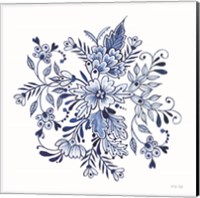 Blue & White Flowers II Fine Art Print