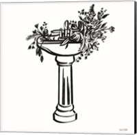 Vintage Floral Sink Fine Art Print