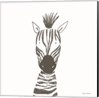 Zebra Line Drawing Fine Art Print