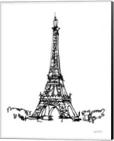 Eiffel Tower Sketch Fine Art Print
