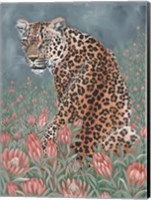 Leopard in the Flowers Fine Art Print