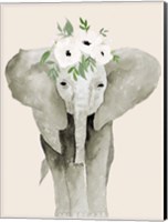 Floral Crowned Elephant Fine Art Print