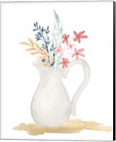 Farmhouse Pitcher With Flowers I Fine Art Print