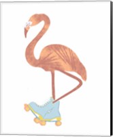 Skating Flamingo Fine Art Print