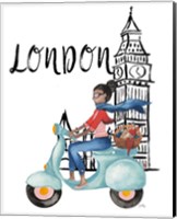 London By Moped Fine Art Print