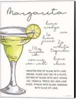 Margarita Recipe Fine Art Print