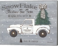 Snowflake Christmas Tree Farm Fine Art Print