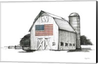 Patriotic Barn Fine Art Print