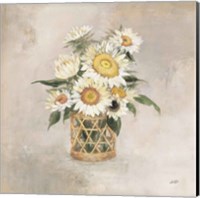 Sunflowers in Rattan Fine Art Print