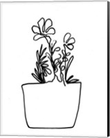 Hand Sketch Flowerpot I Fine Art Print