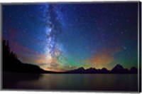Milky Way Tetons Jackson Lake Fine Art Print