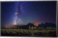 Starry night over Grand Teton Range Fine Art Print