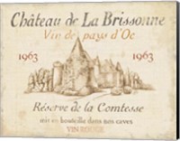 French Wine Label I Cream Fine Art Print