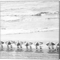 A Day At The Beach BW Crop Fine Art Print