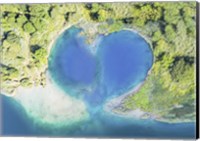 Heart Shaped Atoll, Fiji Fine Art Print