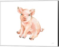Sweet Piggy Sitting Fine Art Print