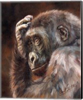 Gorilla Contemplating Fine Art Print