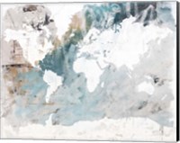 Neutral World Map Fine Art Print