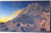 Sunset on Alpamayo Mountain in the Andes Of Peru Fine Art Print