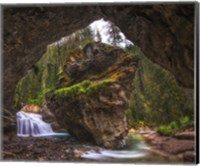 View from Inside a Cave in Banff National Park, Alberta, Canada Fine Art Print