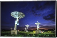 Evening Twilight Paints the Sky Into Blue, Inner Mongolia, China Fine Art Print