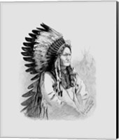 Native Indian Chief, Sitting Bull Fine Art Print