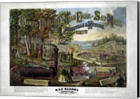 Blandy's Portable Steam Engine and Saw Mills, circa 1867 Fine Art Print