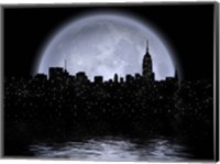 NYC Cityscape Reflects in the Moon Fine Art Print