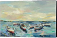 Coastal View of Boats Fine Art Print