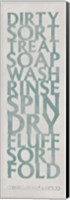 Laundry List Blue Fine Art Print
