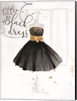 Little Black Gold Dress Fine Art Print
