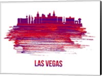 Las Vegas Skyline Brush Stroke Red Fine Art Print