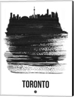Toronto Skyline Brush Stroke Black Fine Art Print
