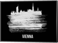 Vienna Skyline Brush Stroke White Fine Art Print