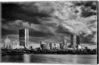 Boston Skyline Monochrome Fine Art Print