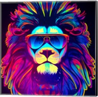 Sunglasses Lion Cool Fine Art Print