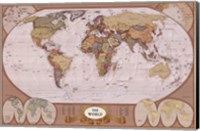 Map of the World (mollweide projection) Wall Poster