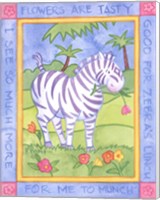 Munching Zebra Fine Art Print