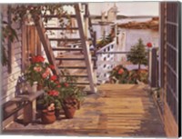 Blue Stair and Begonias, 1987 Fine Art Print